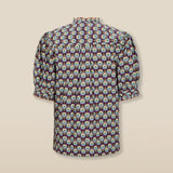 CATALINA | Blusa de algodón con estampado floral Liberty morado