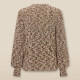 KIARA | Metallic Bronze Relaxed Cotton Cardigan