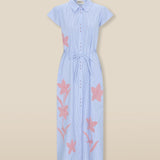 CHARU | Floral Print Midi Shirt Dress