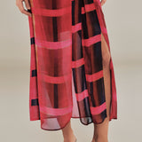 DOROTHEA | Fuchsia Pink Twist Midi Dress