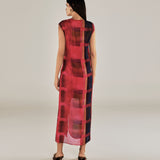 DOROTHEA | Fuchsia Pink Twist Midi Dress