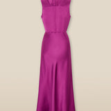 RANYA | Magenta Pink Twist Sleeveless Maxi Dress