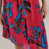CHETANA | Magenta & Blue Flower Short Dress