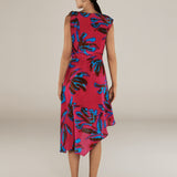 CHETANA | Magenta & Blue Flower Short Dress