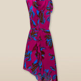 CHETANA | Magenta & Blue Flower Short Dress