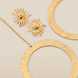 SUNNY HOOPS | Gold-Plated Stud and Hoop Drop Earrings