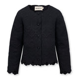 ISHANI | Black Trapunto Embroidered Linen Jacket