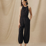 DAWA | Black Cotton Sleeveless Jumpsuit