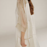 ROSEANNE | Kimono de seda transparente color cervatillo dorado