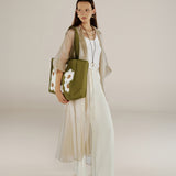 ROSEANNE | Kimono de seda transparente color cervatillo dorado