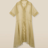 ROSEANNE | Kimono de seda transparente color cervatillo dorado