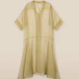 ROSEANNE | Kimono de seda transparente color cervatillo dorado