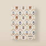 Light Cream Floral Embroidered Softbound Notebook