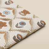 Light Cream Floral Embroidered Softbound Notebook