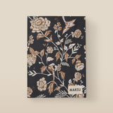 Black Floral Embroidered Softbound Notebook
