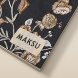 Black Floral Embroidered Softbound Notebook