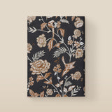 Black Floral Embroidered Softbound Notebook
