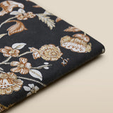Black Floral Embroidered Softbound Notebook