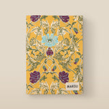Golden Floral Embroidered Softbound Notebook