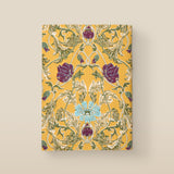 Golden Floral Embroidered Softbound Notebook