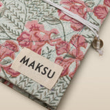 Pink Floral Print Softbound Notebook with Tie Closure