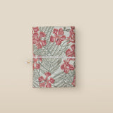 Pink Floral Print Softbound Notebook with Tie Closure