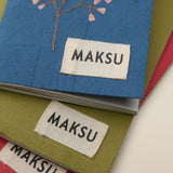 Colourblock Embroidered Notebook Set – Set of 3