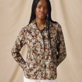 MISTY | Natural-Toned Liberty Floral Cotton Overshirt