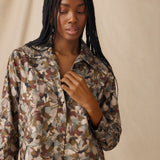 MISTY | Natural-Toned Liberty Floral Cotton Overshirt