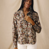 MISTY | Natural-Toned Liberty Floral Cotton Overshirt