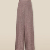 THYSSEN | Bronze Metallic Thread Wide Leg Trousers