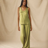 THYSSEN | Green Wide-Leg Trousers