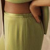 THYSSEN | Green Wide-Leg Trousers