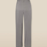 FINLEY | Grey Straight Leg Silk Trousers