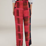 ESHANA | Fuchsia Pink Sheer Tapered Trousers