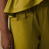 ASTROS | Moss Green Cotton Tapered Trousers