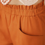 ASTROS | Burnt Orange Cotton Tapered Trousers