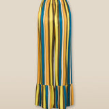 POPEA | Multicoloured Stripe Ruffle Trousers