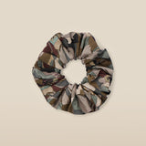 Natural-Toned Floral Scrunchie