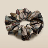 Natural-Toned Floral Scrunchie