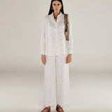 ELODIE | Cream Broderie Anglaise Shirt