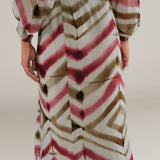 SOL | Magenta & Brown Stripe Boho Skirt