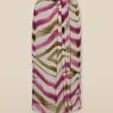 SOL | Magenta & Brown Stripe Boho Skirt
