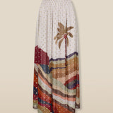 VEDHA | Ecru Multi Palm Printed Skirt
