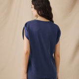 PILAR | Cobalt Blue V-Neck Top