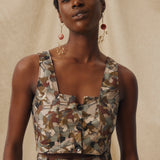 MISTY | Natural-Toned Liberty Floral Cotton Top