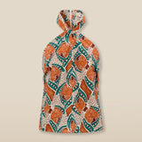 AYLA | Terracotta & Teal Printed Cotton Top