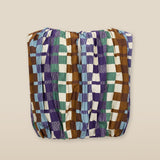 MORINAL | Gathered Geometric Print Cotton Top