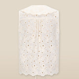 LULU | Ecru Broderie Anglaise Cotton Tie Front Top
