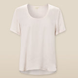 YUKTA | Ivory Scoop Neck Satin Top